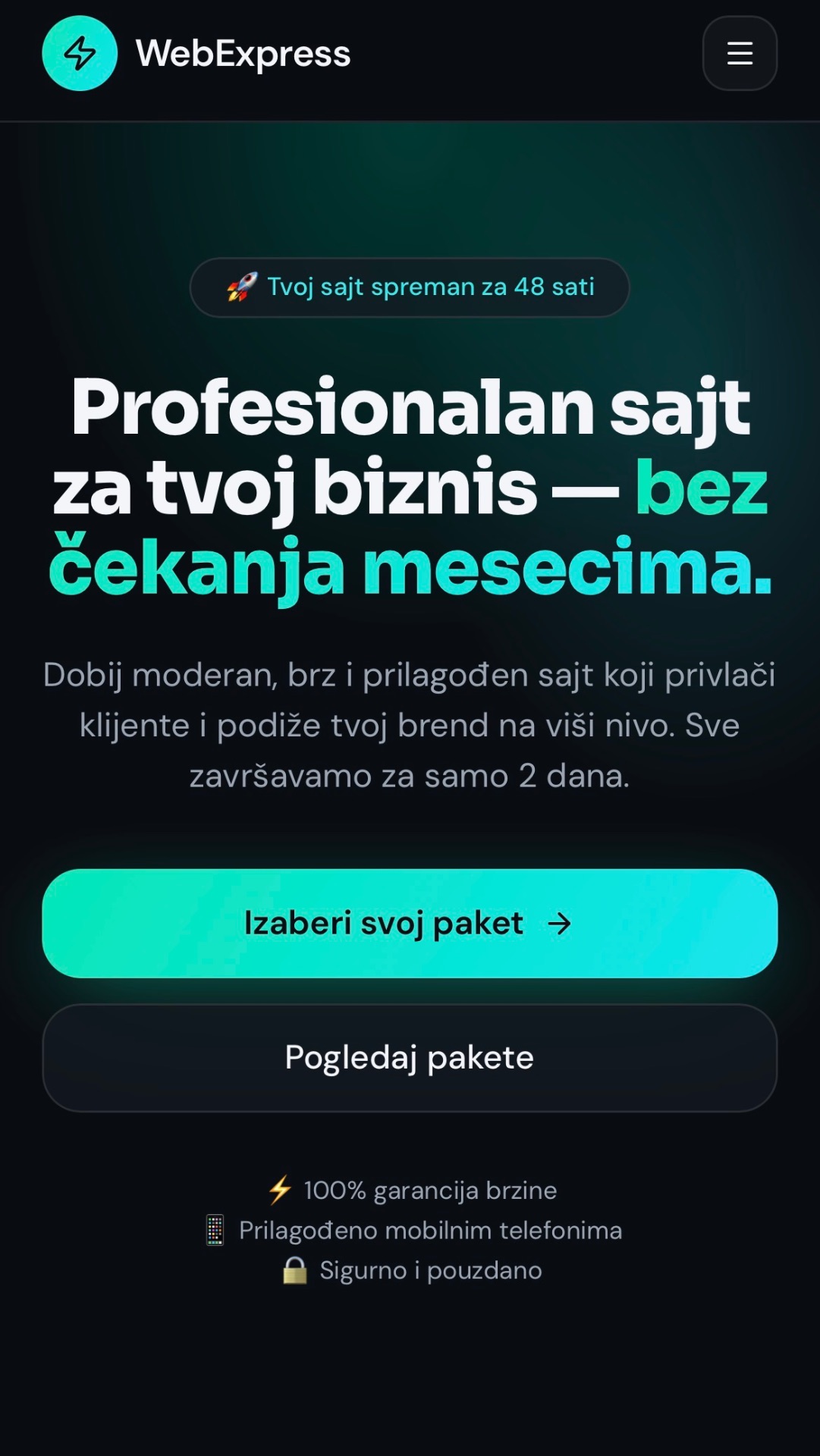 AURA design rad — Sajt za izradu veb sajtova