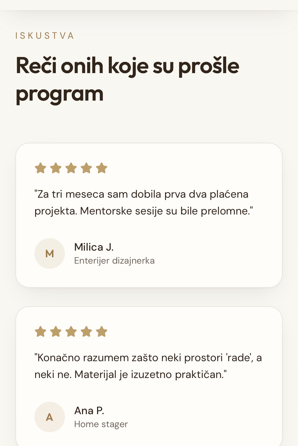 AURA design rad — Iskustva klijenata