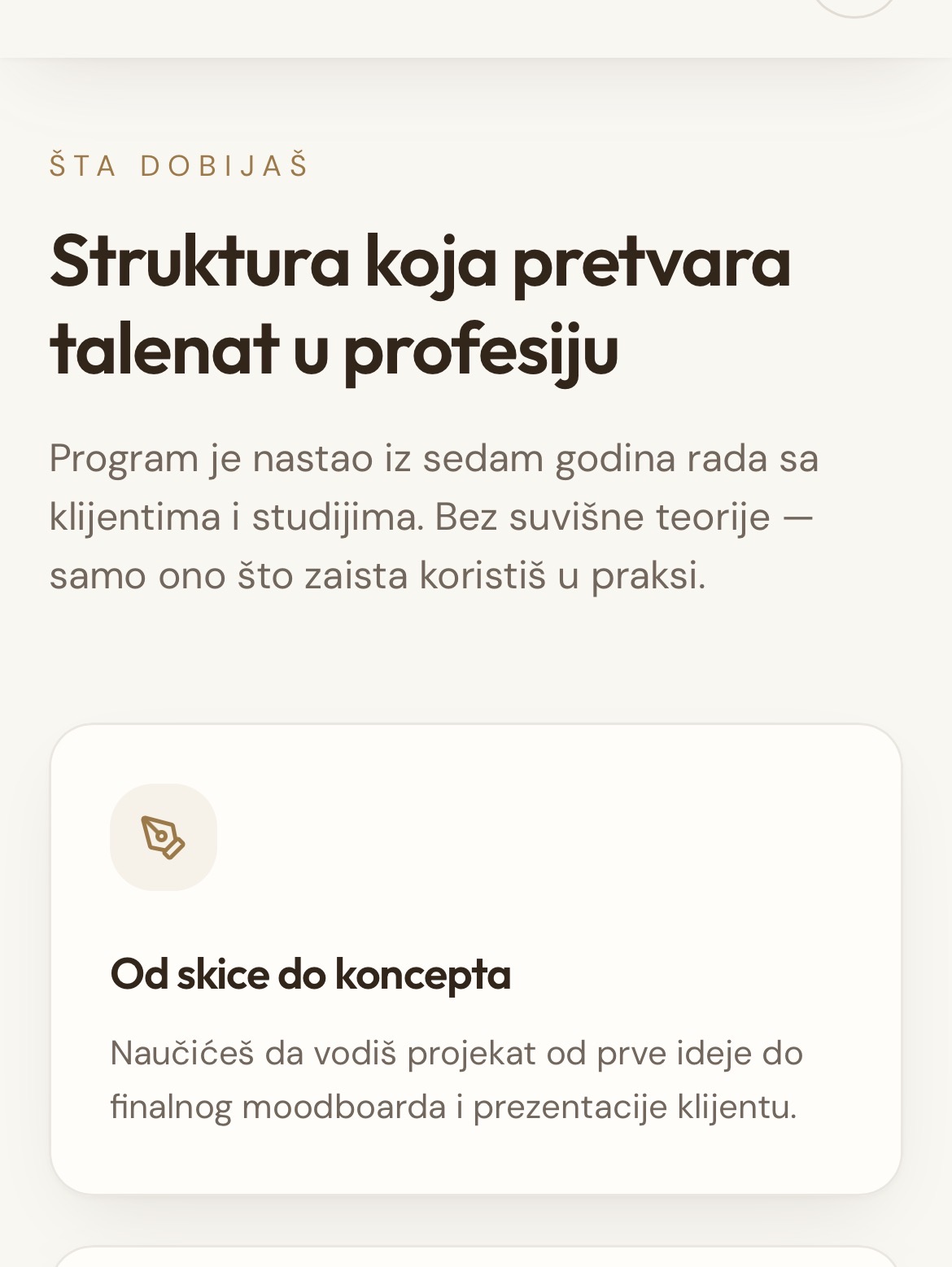 AURA design rad — Struktura programa
